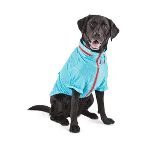 Winter Dog Coats - Reddy Cerulean Blue Dog Windbreaker