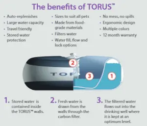 Torus water dog bowl