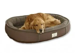 Orvis FleeceLock Wraparound Dog Beds with Memory Foam - chocolate